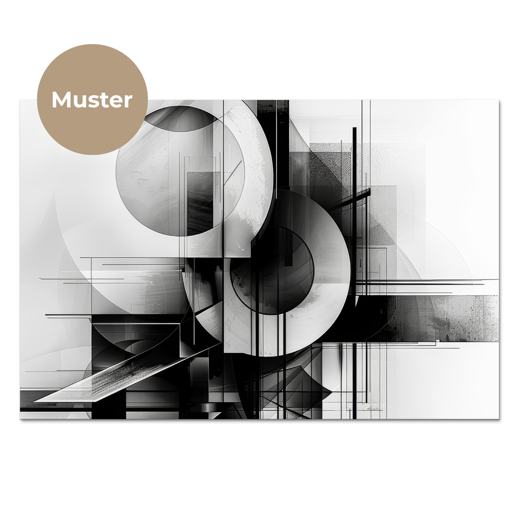 KitchenYeah Küchenrückwand Muster selbstklebend (keine Folie) Abstrakt - Kunst - Modern - Schwarz, (1-tlg), Spritzschutz, Küche, Rückwand, Küchenwand, Küchenfront, 30x20 cm