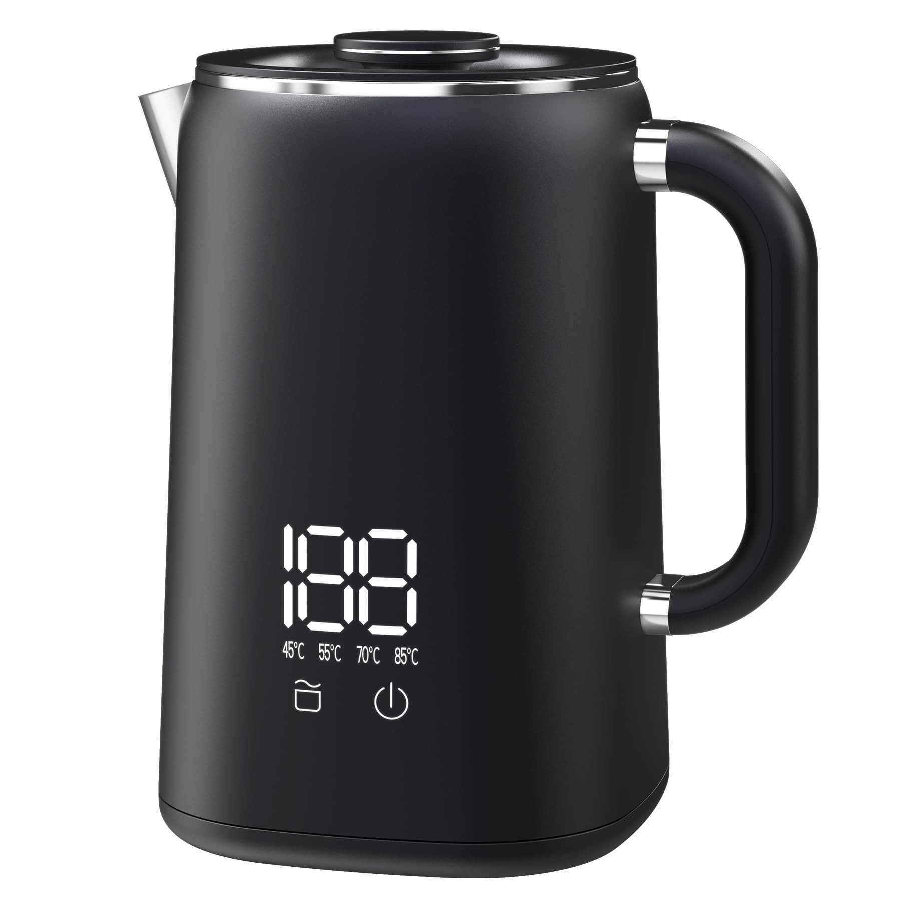 ibettertec Wasserkocher Wasserkocher mit temperatureinstellung, Wasserkocher Edelstahl 1,7L, 1500,00 W, Temperaturwahl 45-100°C, 15 Std. Warmhaltefunktion, Doppelwandig