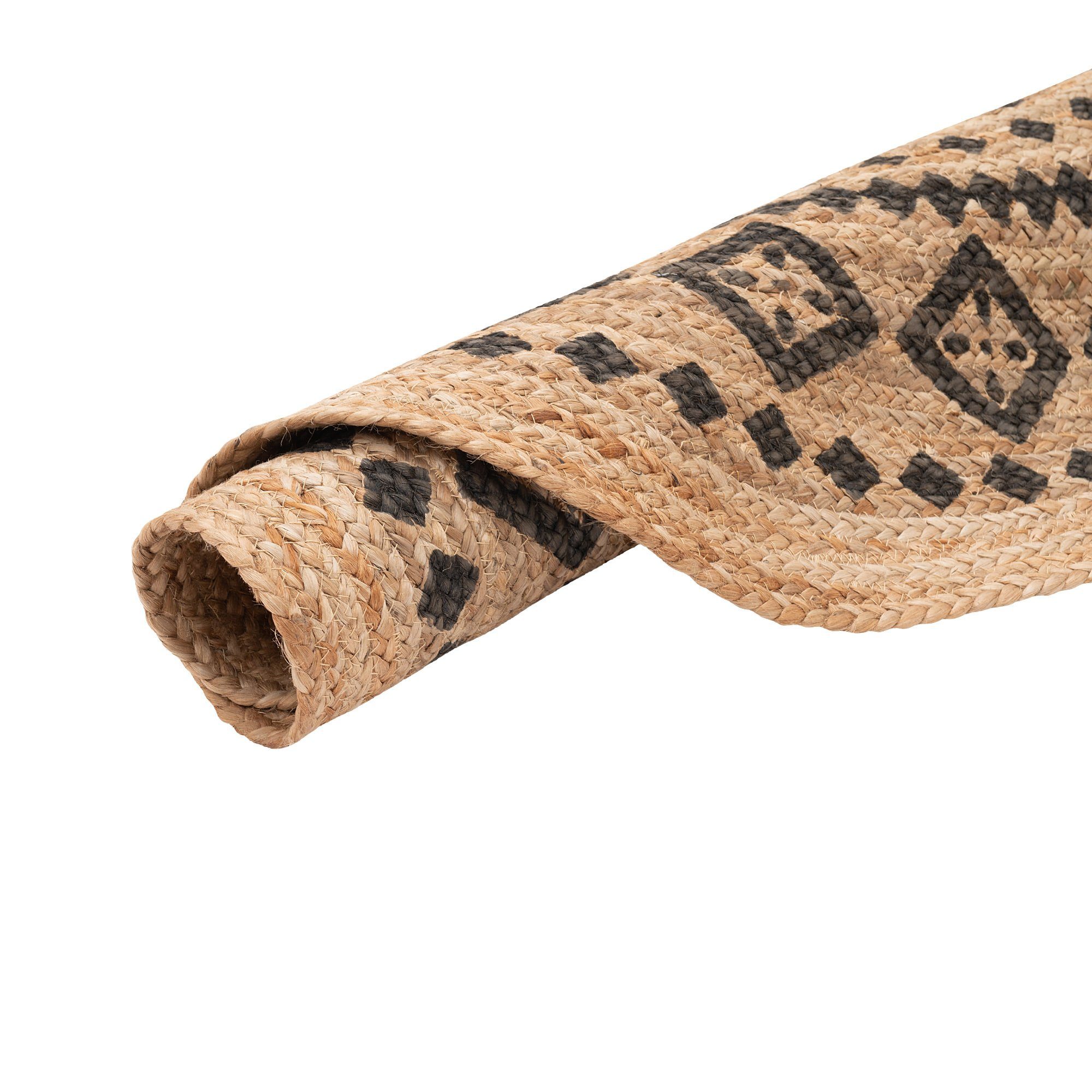 Pergamon Sisalteppich Handgefertigt Jute Teppich Nele Ethno Rund, Rund, Höhe: 4 mm – Bild 4 von 5