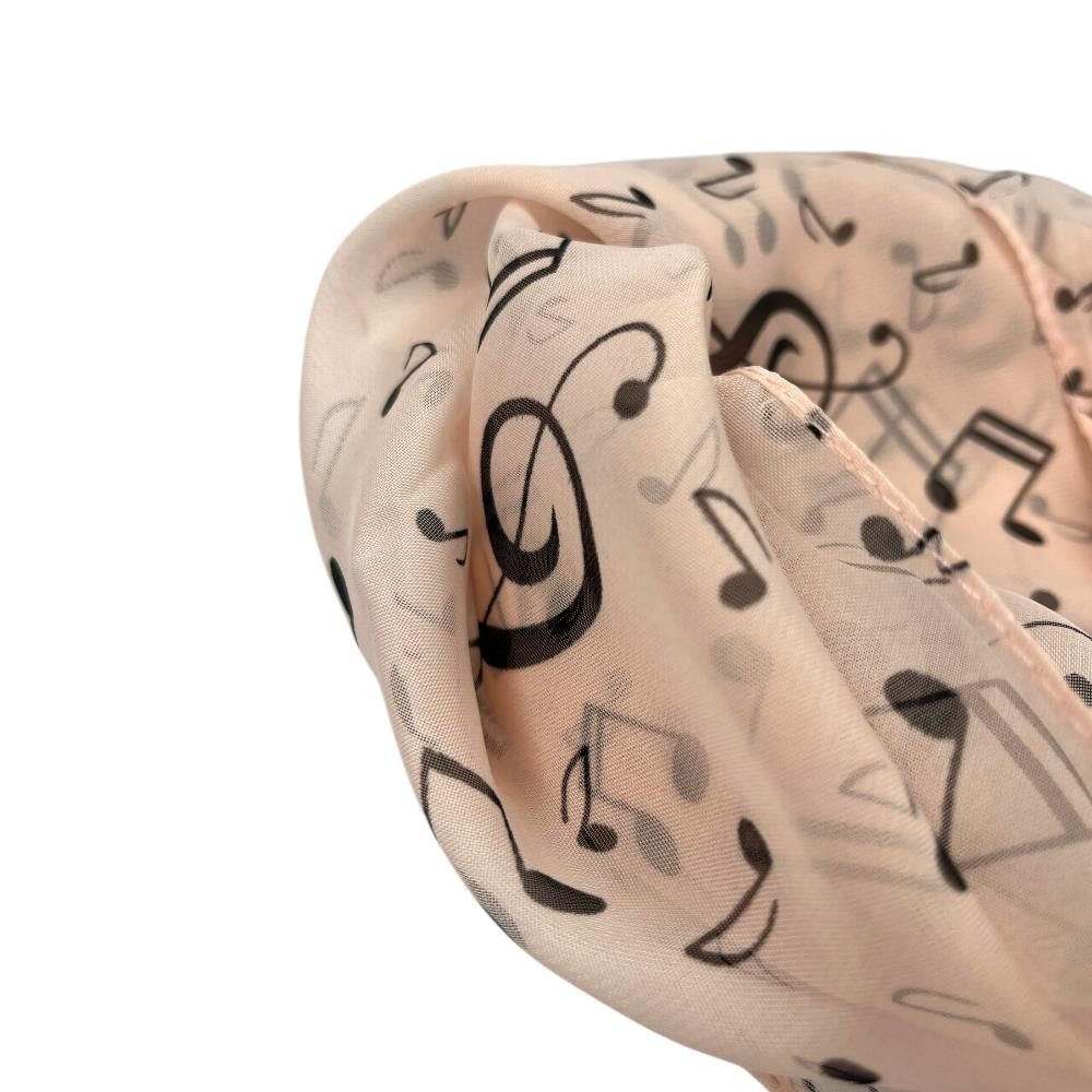 mugesh Schal Chiffon Schal Notenmotive, für Musikerinnen und Musiker