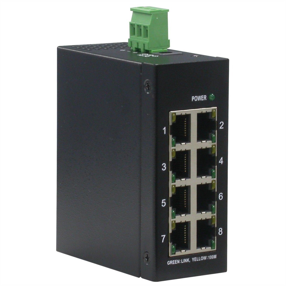 Industrie Switch 8x RJ-45, unmanaged Netzwerk-Switch