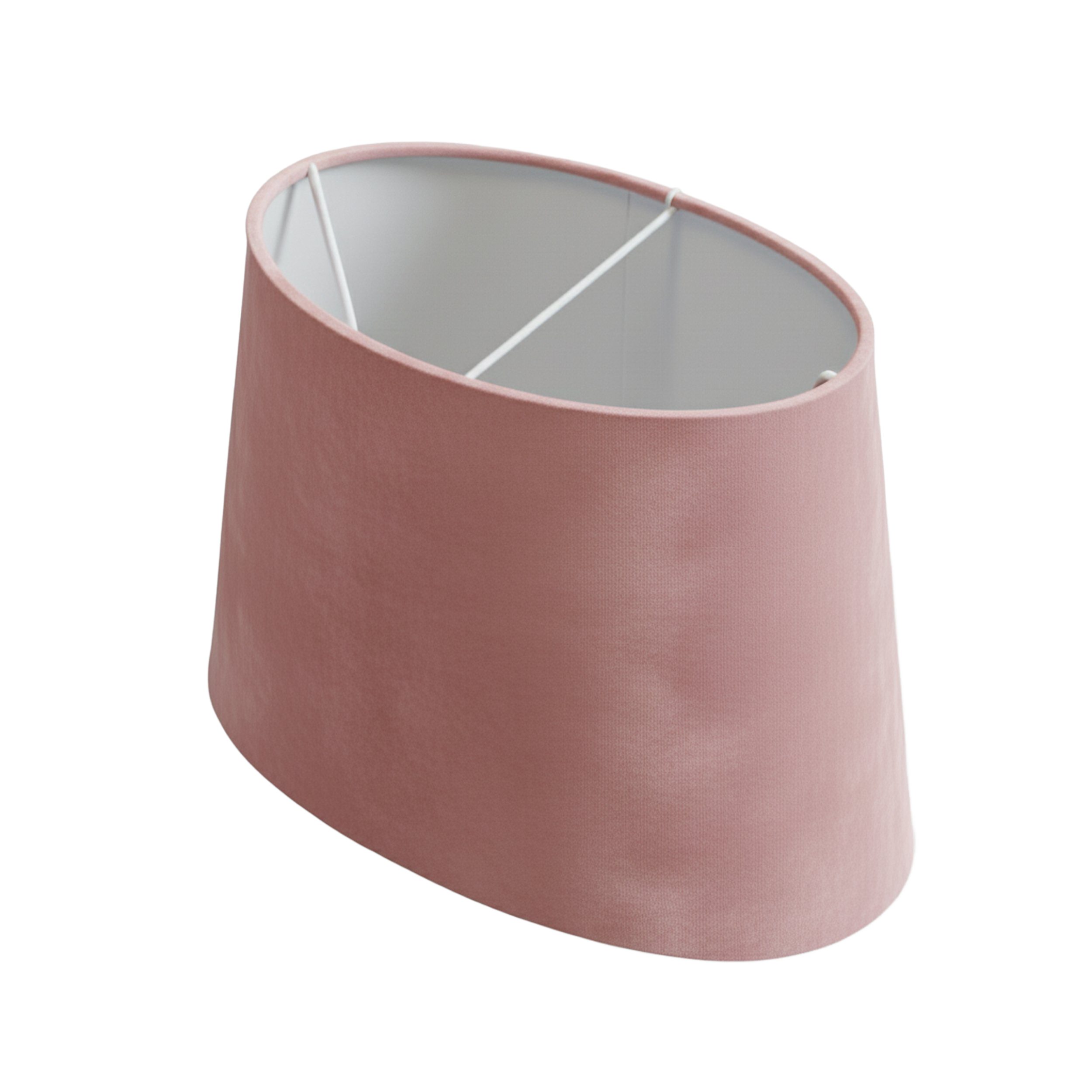 B&S Lampenschirm Lampenschirm oval Velvet pink B:20,5x12/T:17x10/H:14cm, Jinming