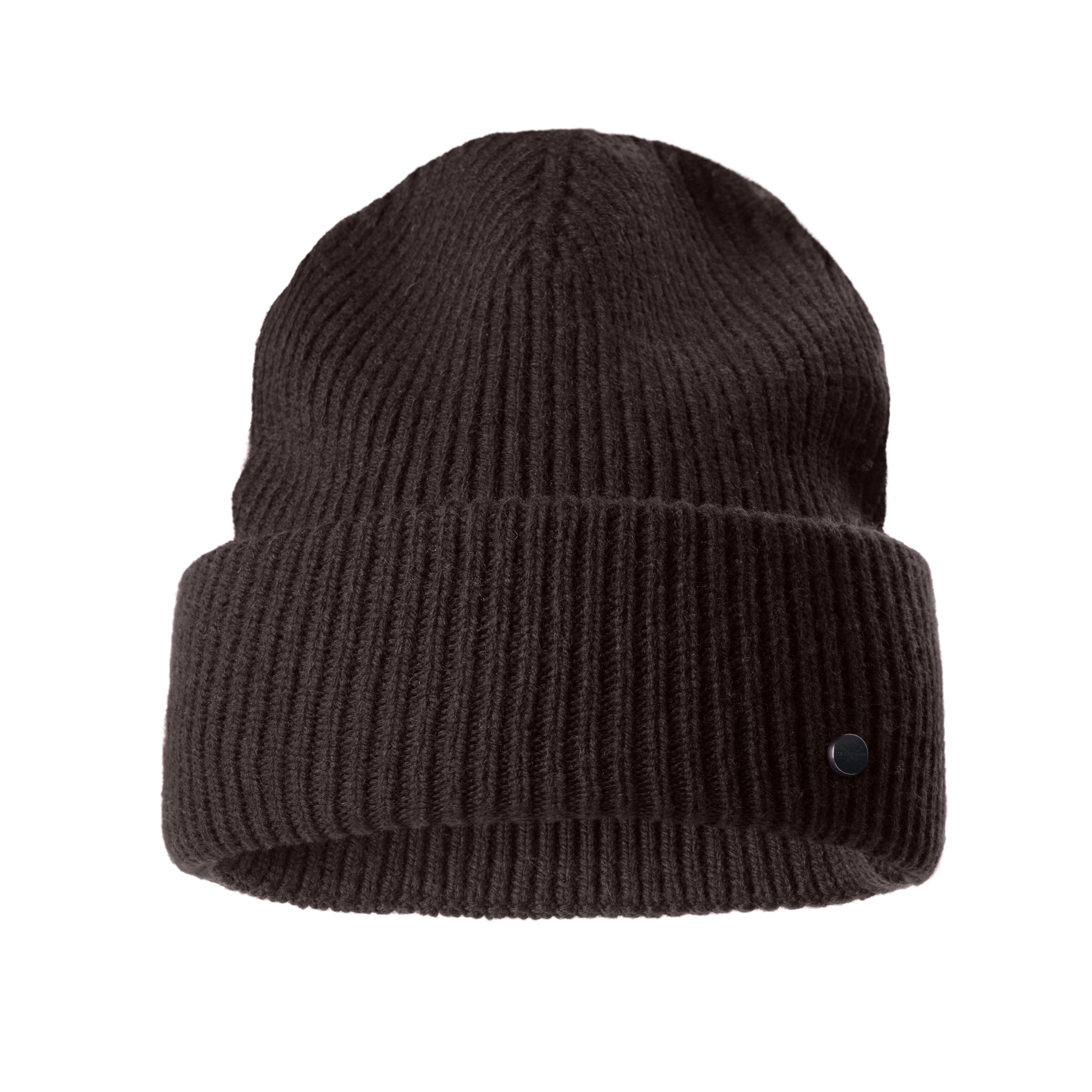 PEARLWOOD Strickmütze IVA Feinripp, breiter Umschlag, Temperaturregulierend, Wollanteil