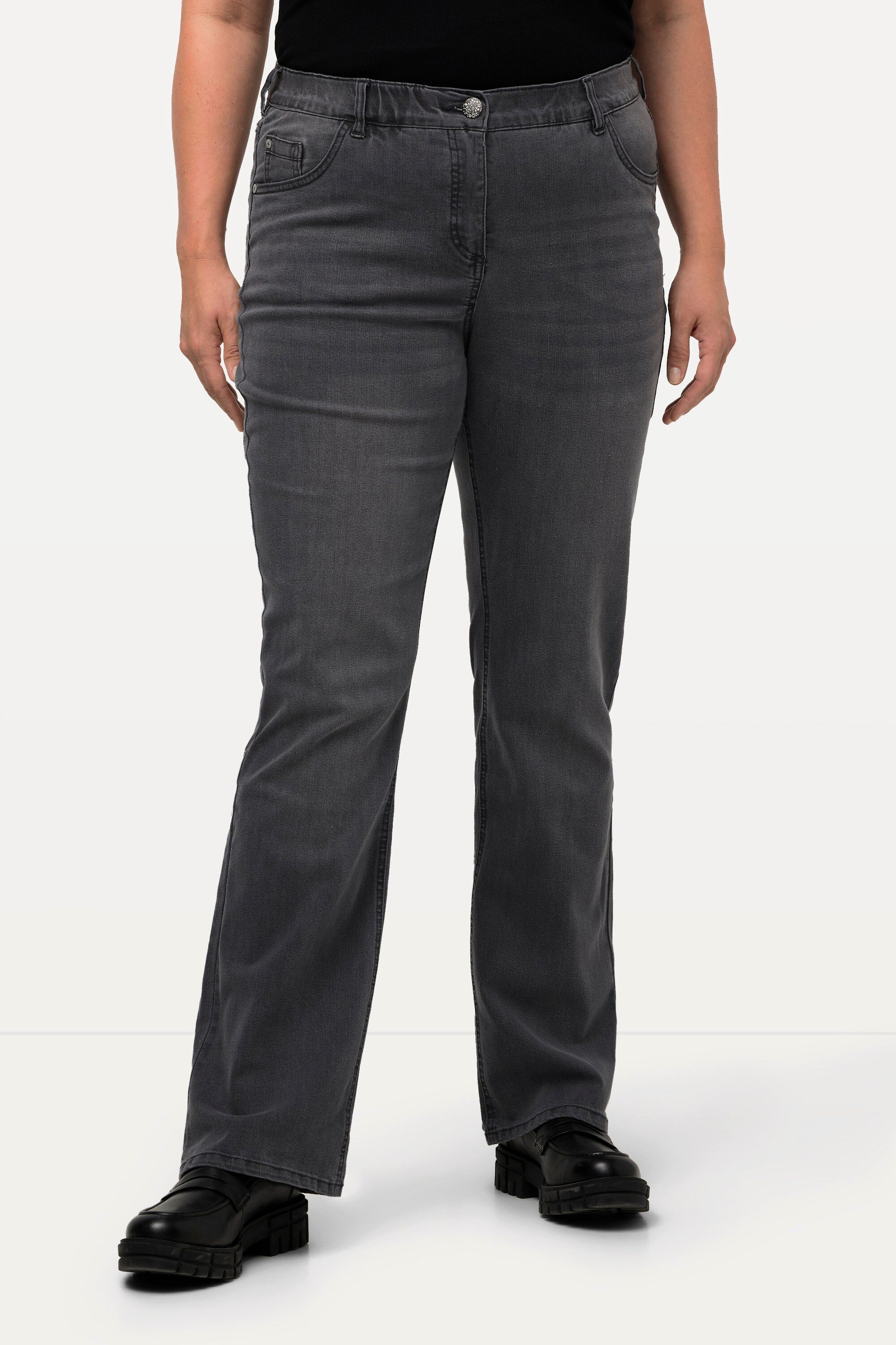 Ulla Popken Funktionshose Jeans Marie Bootcut Komfortbund 5-Pocket-Schnitt günstig online kaufen