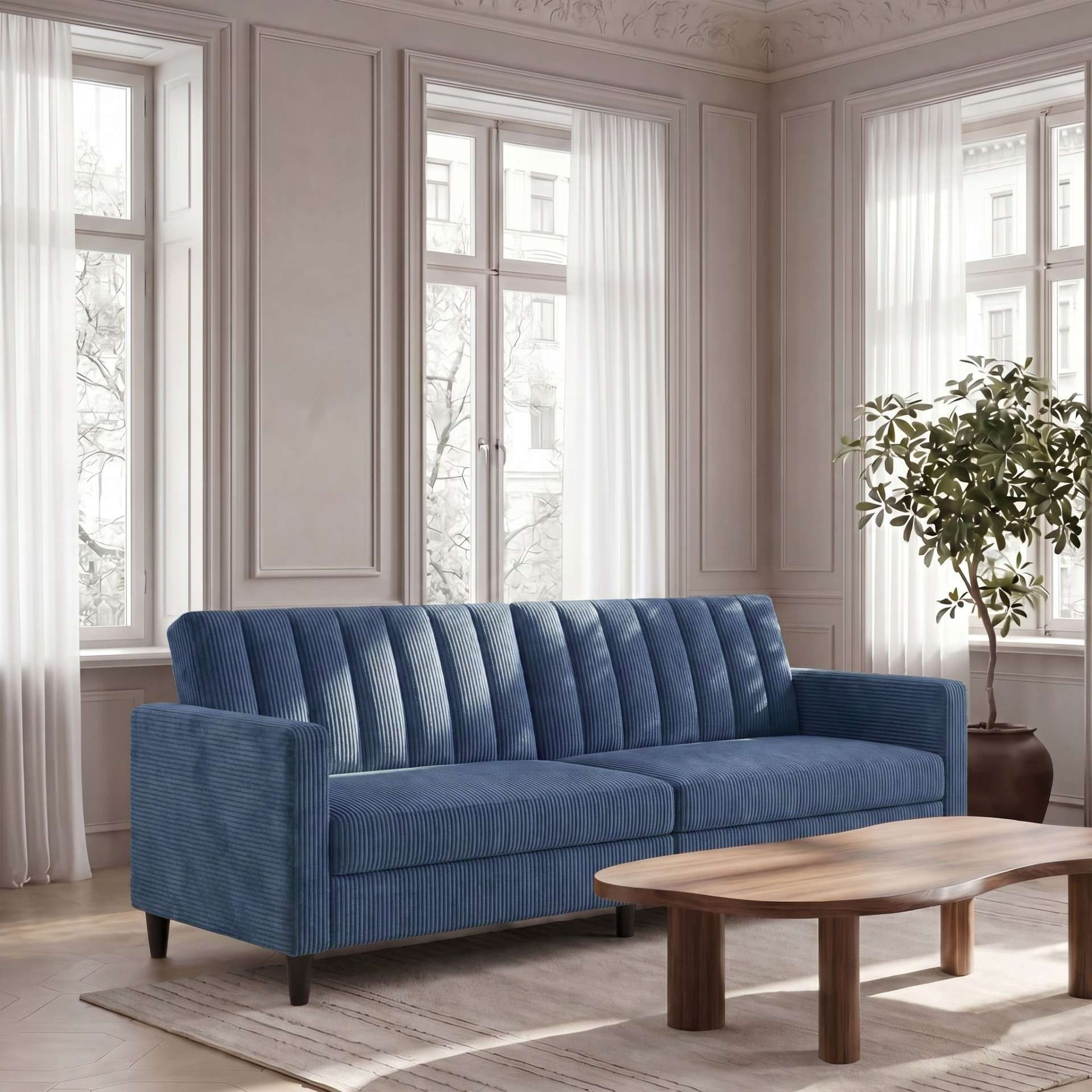 Dorel Home 3-Sitzer Celine, Rückenlehne 2-teilig und 3-fach verstellbar, Sitzhöhe 43 cm