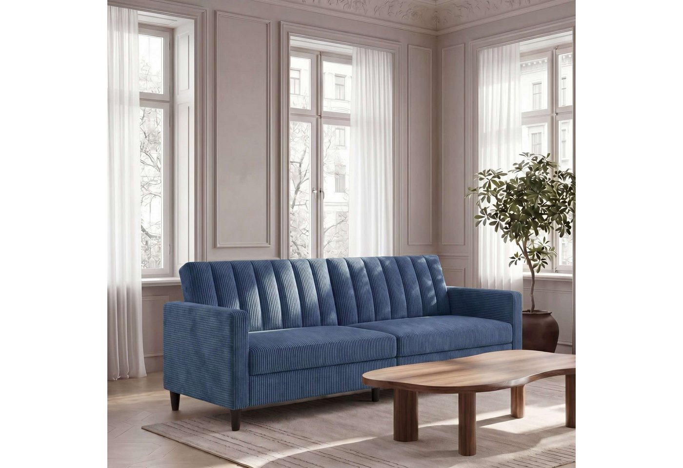 Dorel Home 3-Sitzer Celine, Rückenlehne 2-teilig und 3-fach verstellbar, Sitzhöhe 43 cm