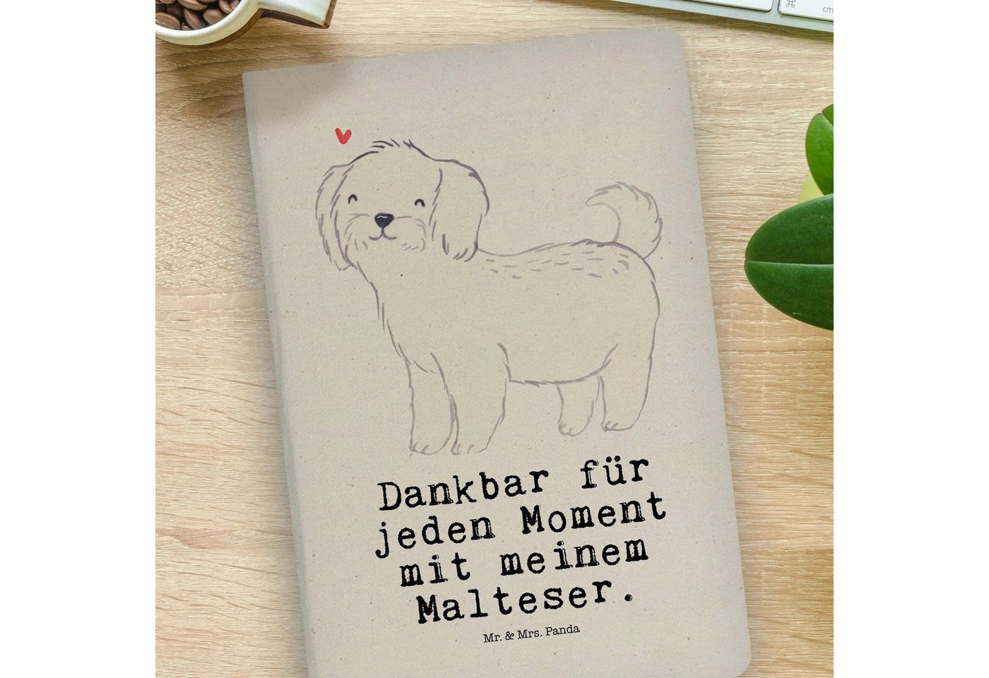 Thumbnail - Mr. & Mrs. Panda Notizbuch Malteser Moment - Transparent - Geschenk, Schenken, Rassehund, DIN A4 Mr. & Mrs. Panda, Langl...