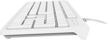 Hama Basic-Tastatur "KC-200", Weiß Tastatur, kabelgebunden PC-Tastatur