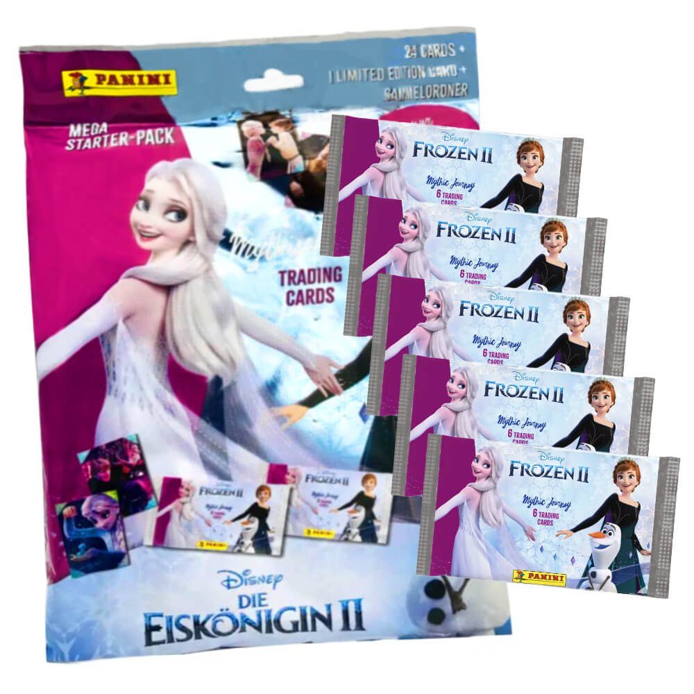 Panini Sammelkarte Disney Die Eiskönigin 2 - Karten Trading Cards -  Mythische Reise (2023, Die Eiskönigin 2 - Mythische Reise - 1 Starter + • 5  Booster