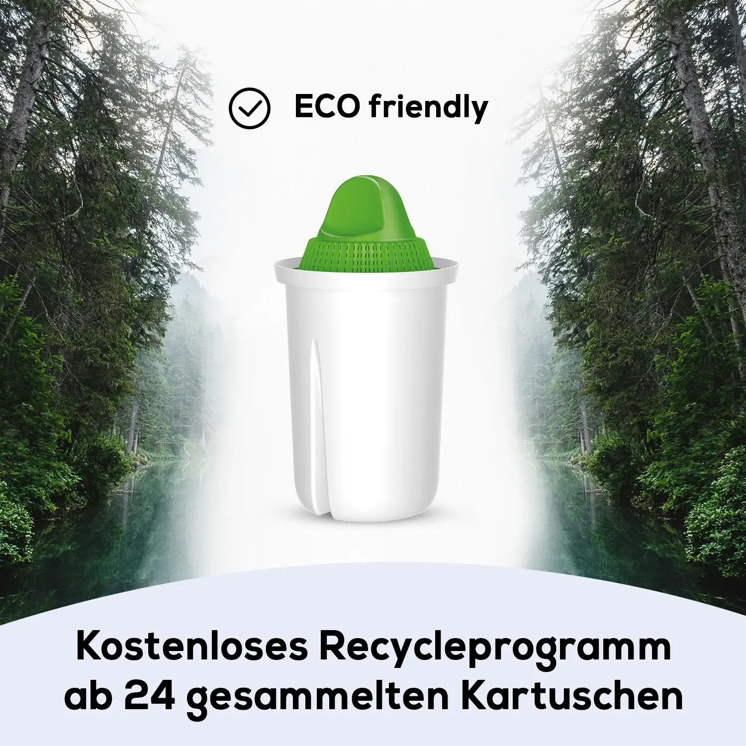 PerloPur Kalk- und Wasserfilter Classic Filterkartuschen Alkaline Pack 6 für bsisches Wasser