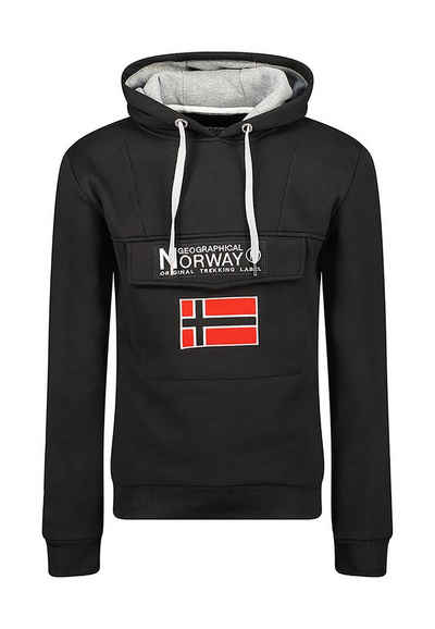 Geo Norway Hoodie Geographical Norway Herren Sweater GADRIEN WW6119H/GN Schwarz