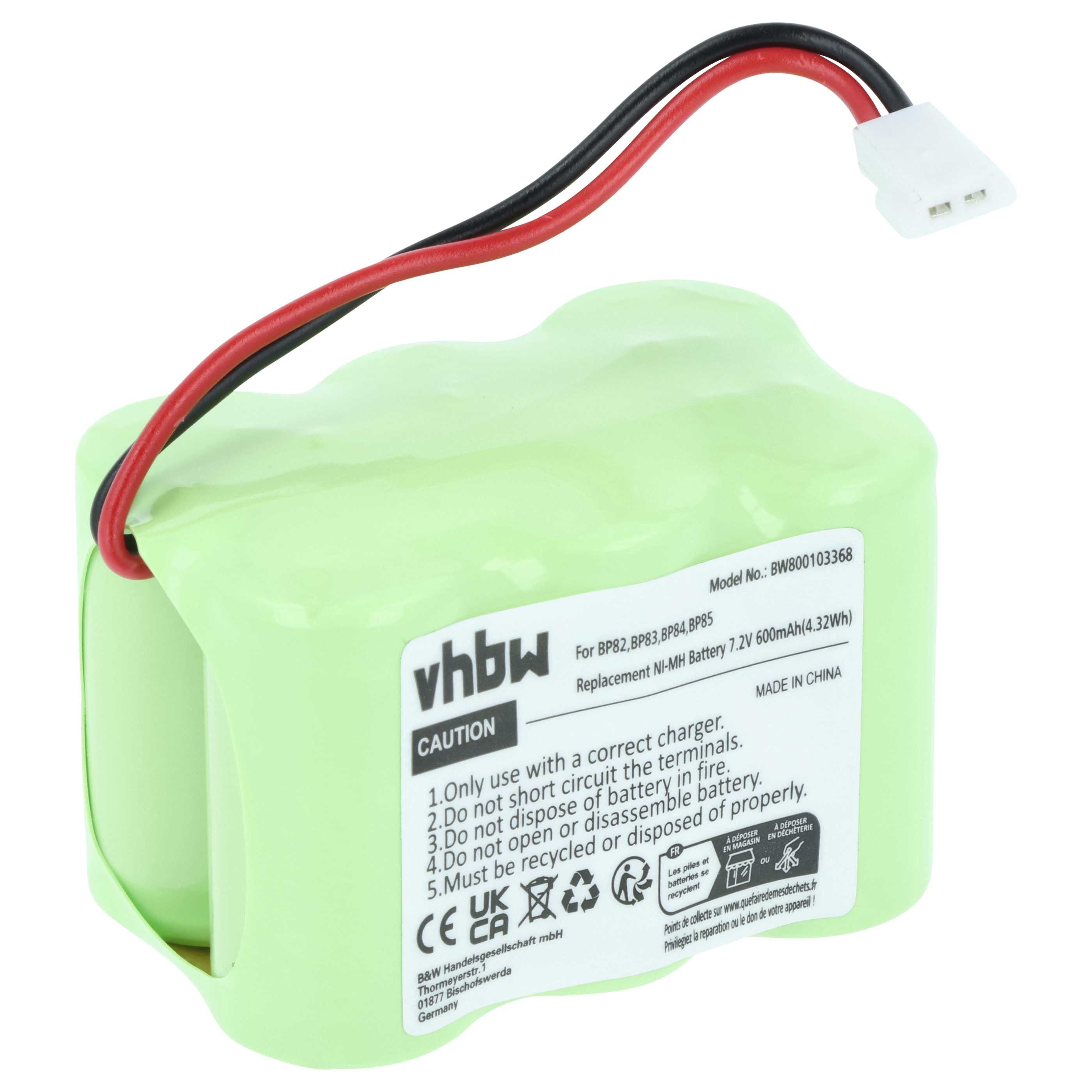 vhbw Akku passend für Icom IC-W2A, IC-R1, IC-M7, IC-4SE, IC-4SA, IC-45SE, Akku Akku NiMH 600 mAh (7,2 V, 1 St), Leistungsfähiger Austausch-Akku für Ihr Funkgerät, Walkie-Talkie