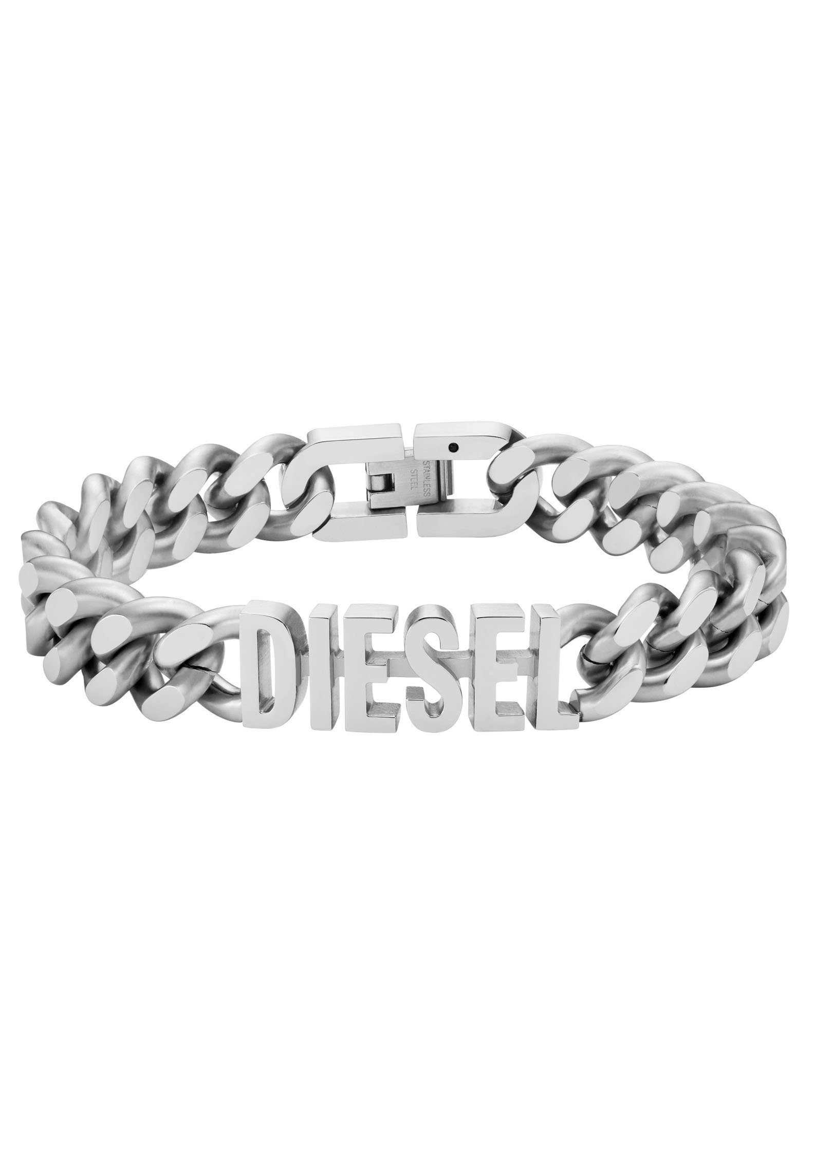 Diesel Armband Schmuck Edelstahl Armschmuck Panzerkette, zu Hoodie, Shirt,  Jeans, Sneaker, Underwear, Parfüm - Geschenk!, Gesamtlänge ca. 20 cm