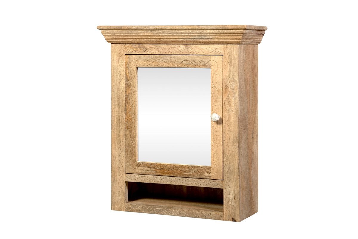 Main Möbel Badezimmerspiegelschrank Spiegelschrank 60x71cm 'Tibet' Mango natur
