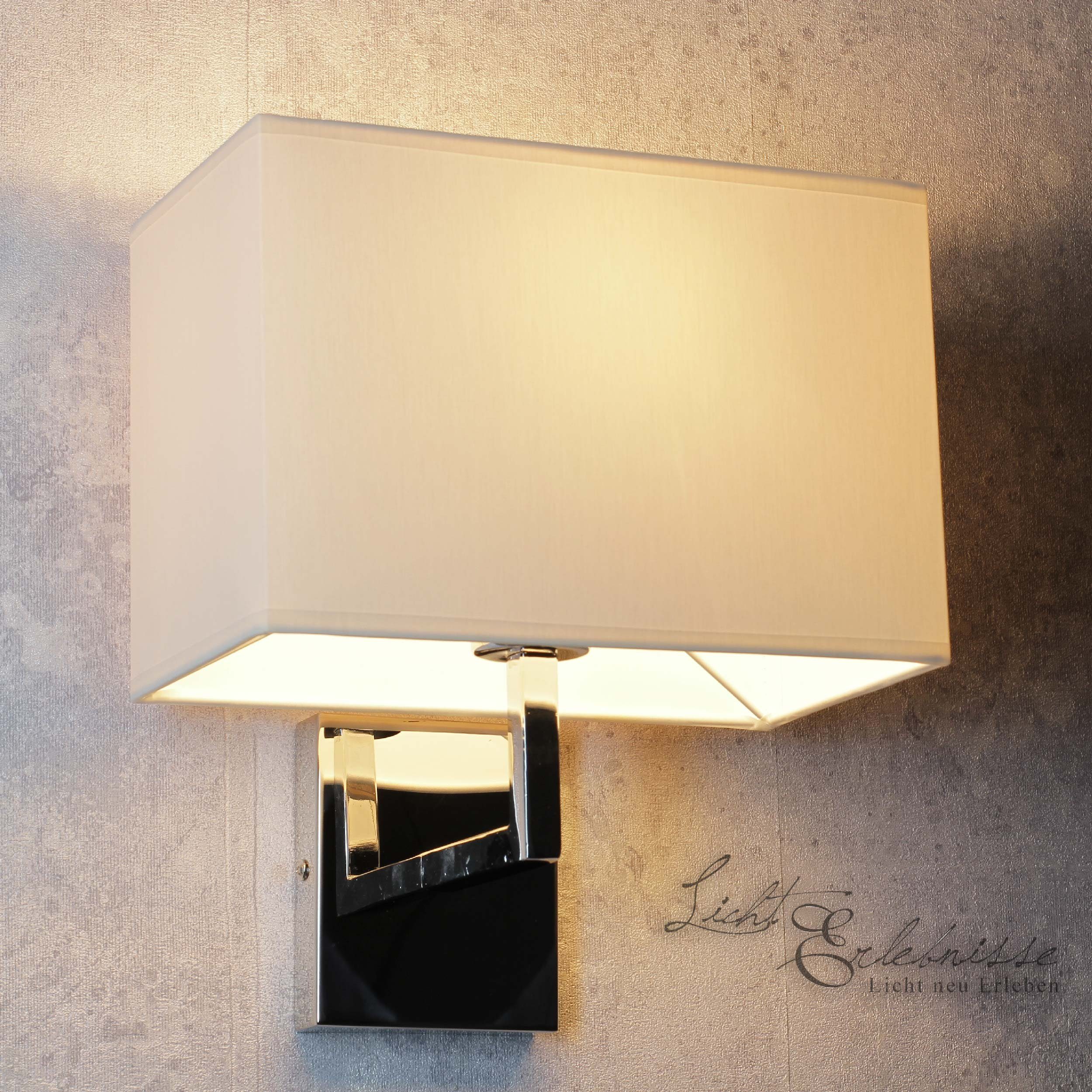 Moderne Lampe Schlafzimmer Chrom Leselampe Leuchtmittel, ohne Wandlampe Stoff HOTEL, Licht-Erlebnisse Wandleuchte