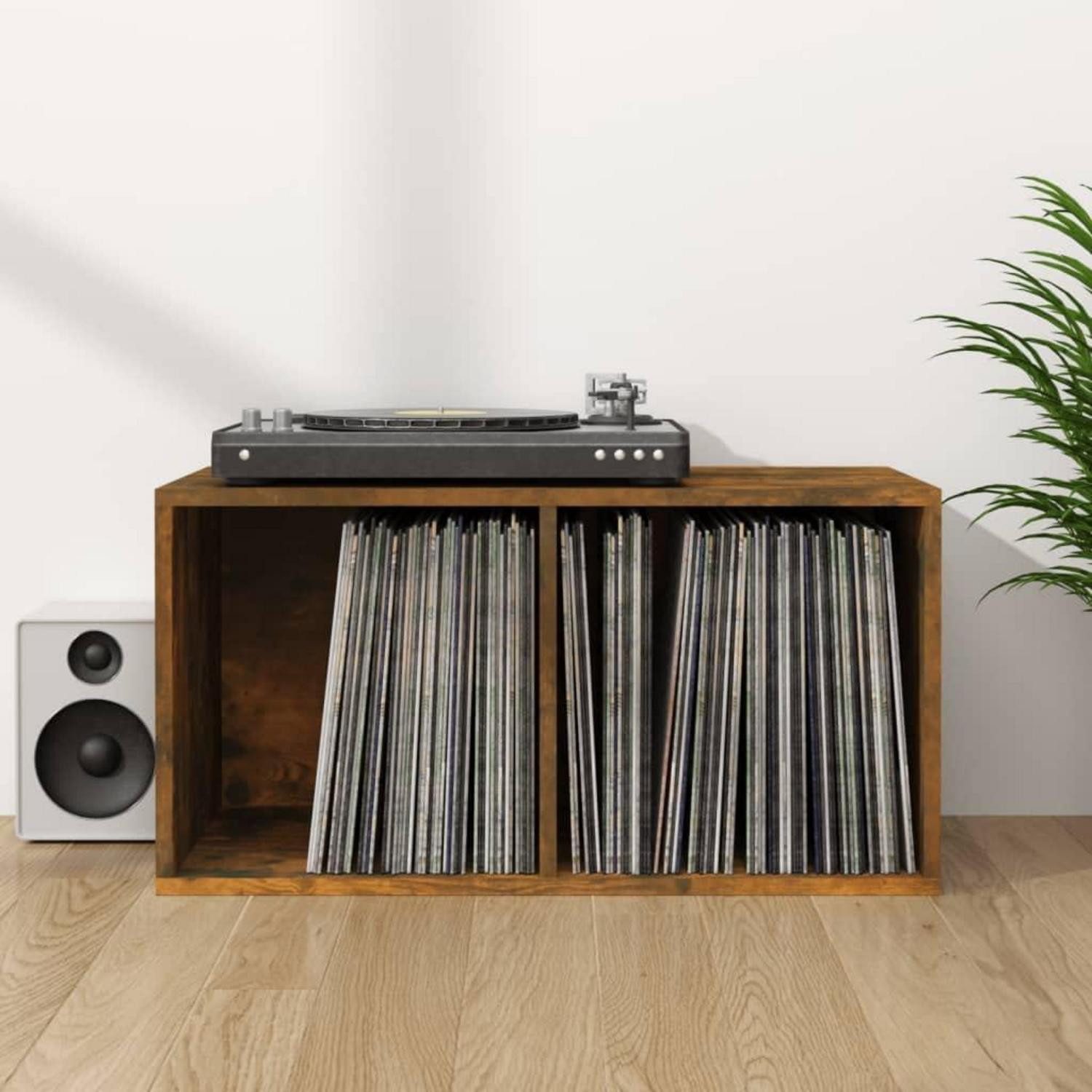 LuxusKollektion CD-Regal Regal Räuchereiche 71x34x36cm, 1-tlg.