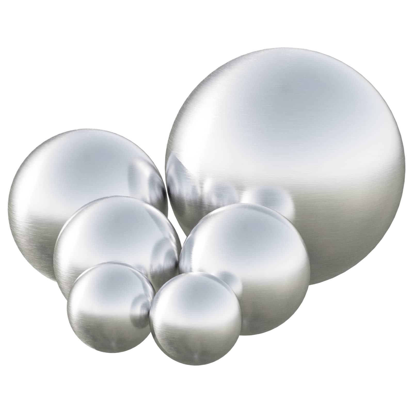 vidaXL Hängedekoration Gebürsteter Ball 6 stk. Ø 15 cm Silber Edelstahl 201 (6 St)
