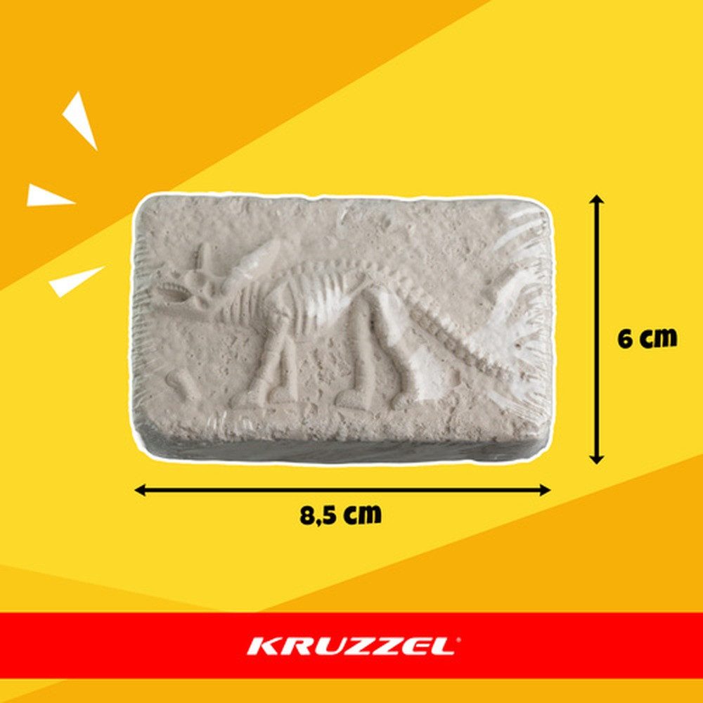 KRUZZEL Lernspielzeug Ausgrabungsset Dinosaurier (6-in-1, Tyrannosaurus), Fördert Geduld, Konzentration, Feinmotorik und logisches Denken – Bild 3 von 5