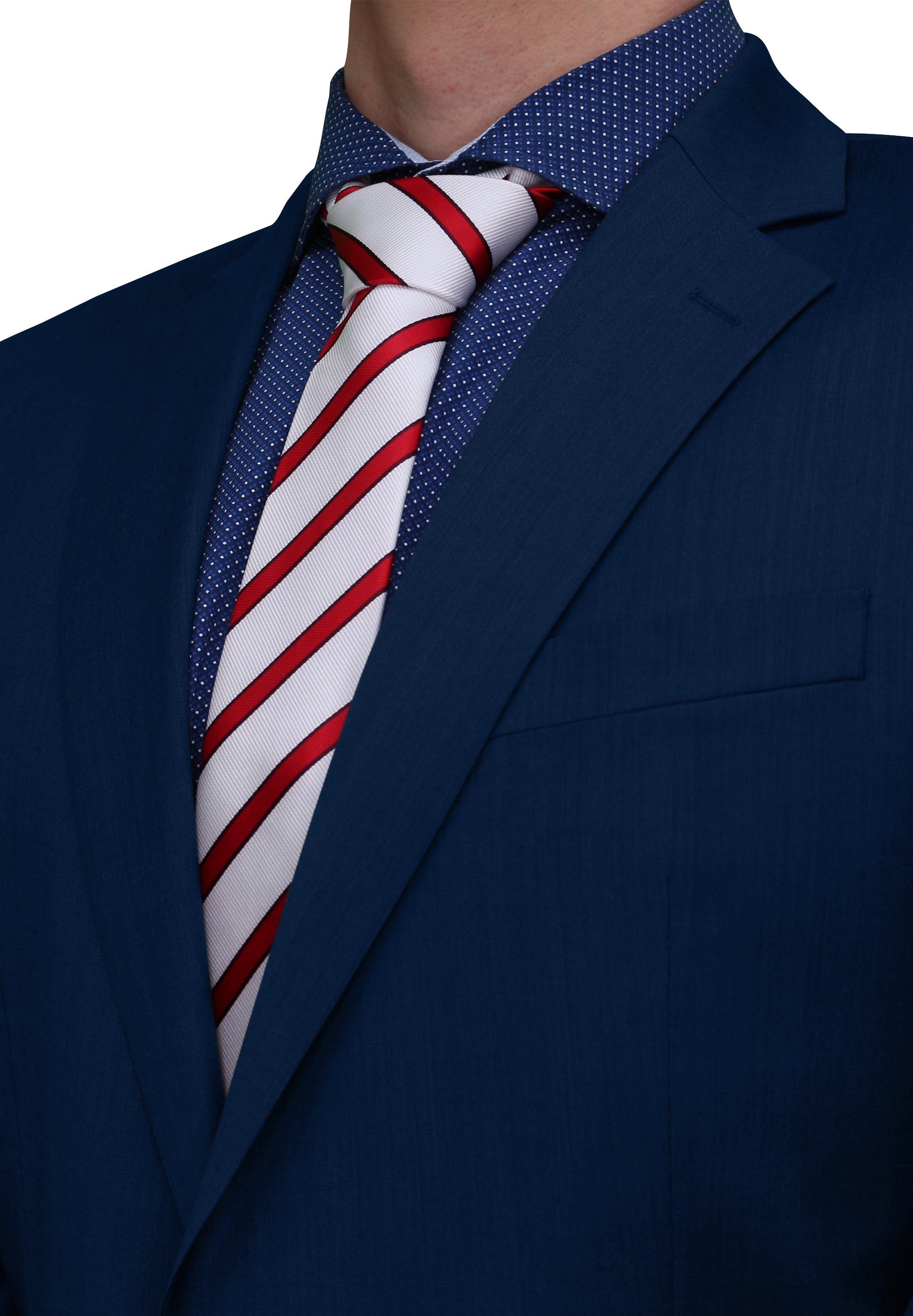 Fabio Farini Krawatte gestreifte Herren Breite Krawatte (6cm), Gestreift) (ohne Streifen Weiß/Weinrot/Signalrot 6cm oder in 8cm - Schmal mit Tie Box