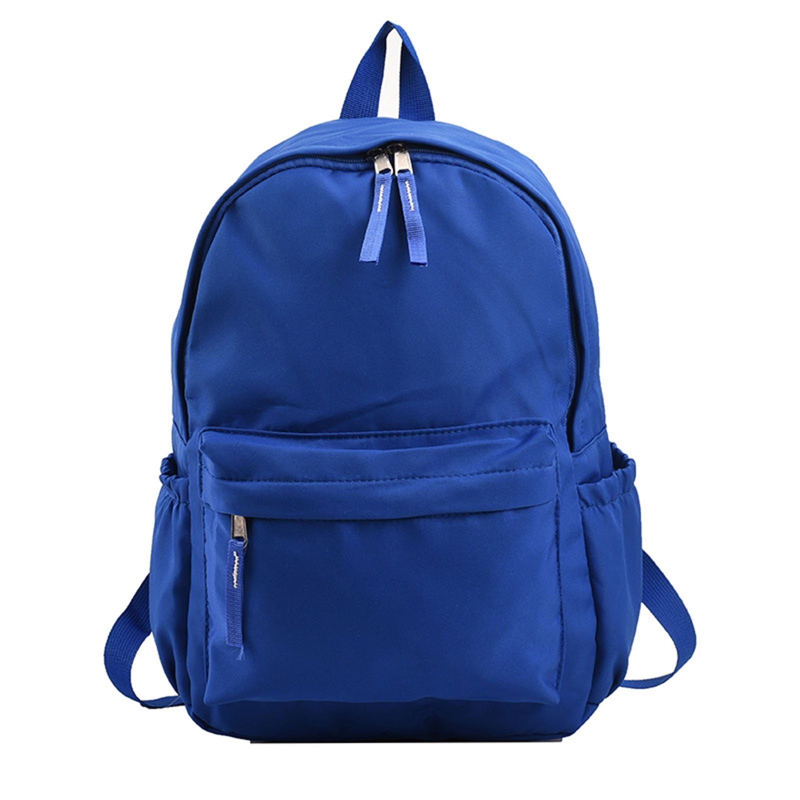 Blusmart Rucksack Einfarbiger, Einfacher Rucksack, Tragbare Umhängetasche Mit Großer blue