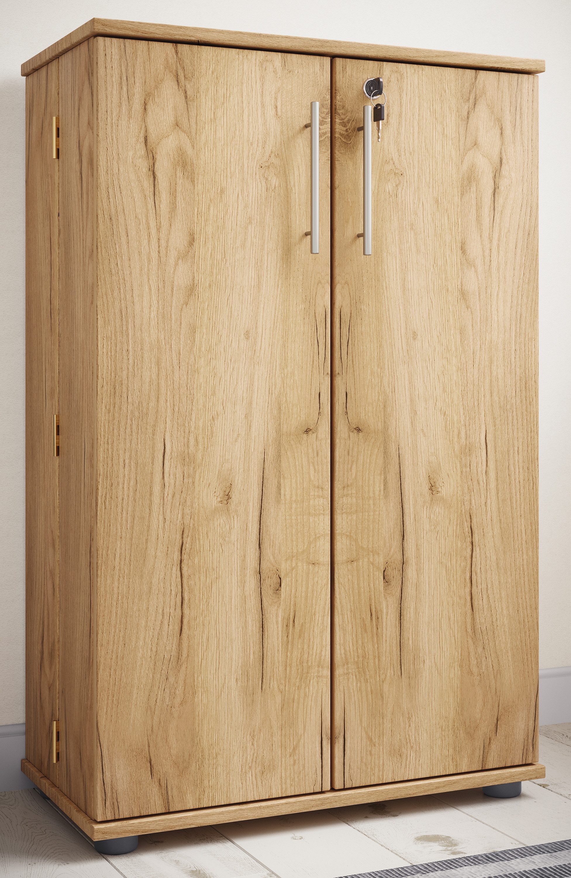 VCM Standregal Engalo B. 60 x T. 31 x H. 93 cm, Holz CD DVD Stand Regal, Schrank, 24 Fächer, Drehtüren, Holzwerkstoff – Bild 5 von 5