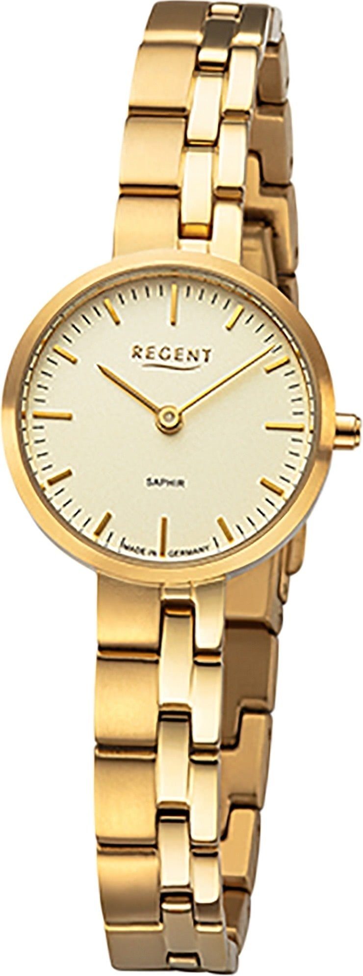 Regent Armbanduhr Titanbandarmband Armbanduhr Regent Damen (ca. klein Analoganzeige, Quarzuhr rund, Damen 26mm),
