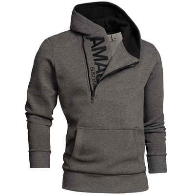 Amaci&Sons Kapuzenpullover HUNTSVILLE Kapuzenpullover Herren Zipper Pullover Sweatshirt Hoodie Sweatjacke