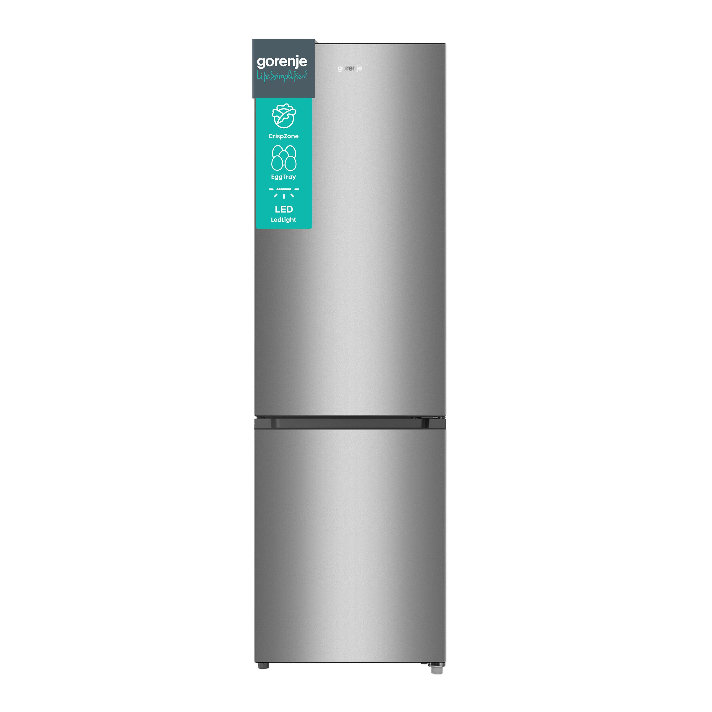 GORENJE Kühl-/Gefrierkombination RK4182PS4, 180 cm hoch, 55 cm breit, LED-Innenbeleuchtung, CrispZone, Eco-Modus