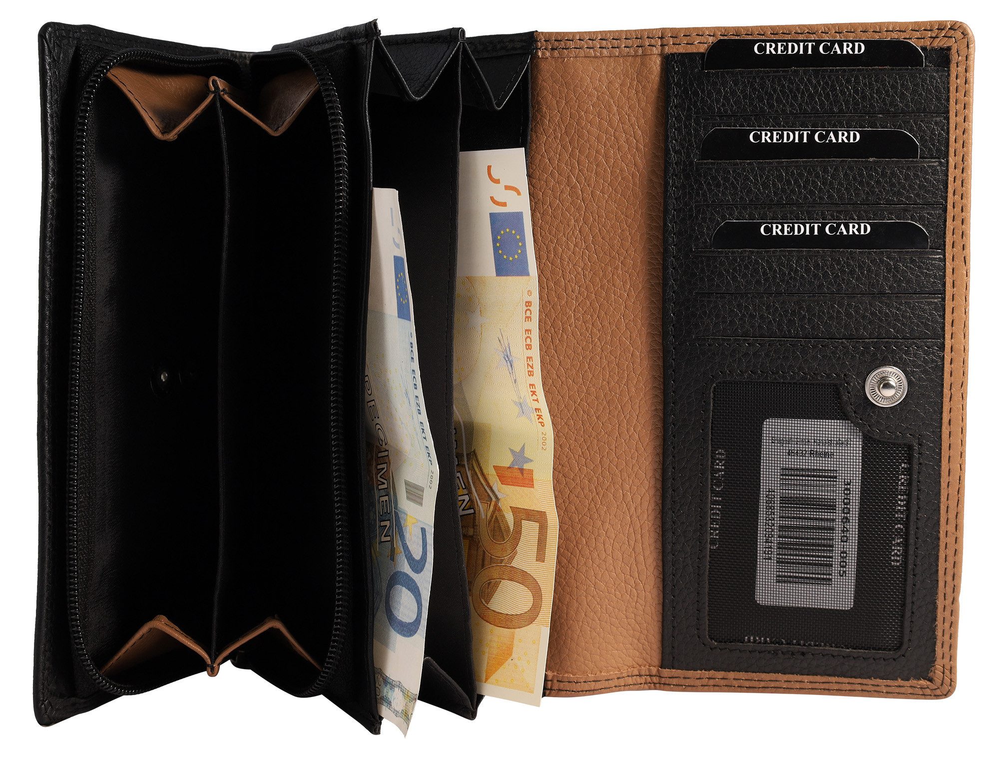 Leonardo Verrelli Geldbörse Echtleder, RFID-Schutz