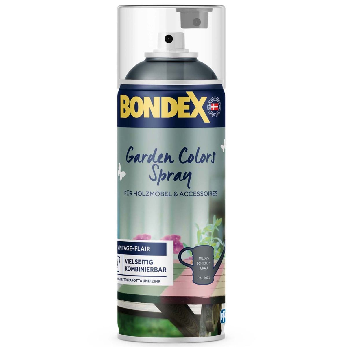 Bondex Sprühlack Bondex Garden Colors Spray, 0,4 l, Mildes Schiefergrau, Lack deckend