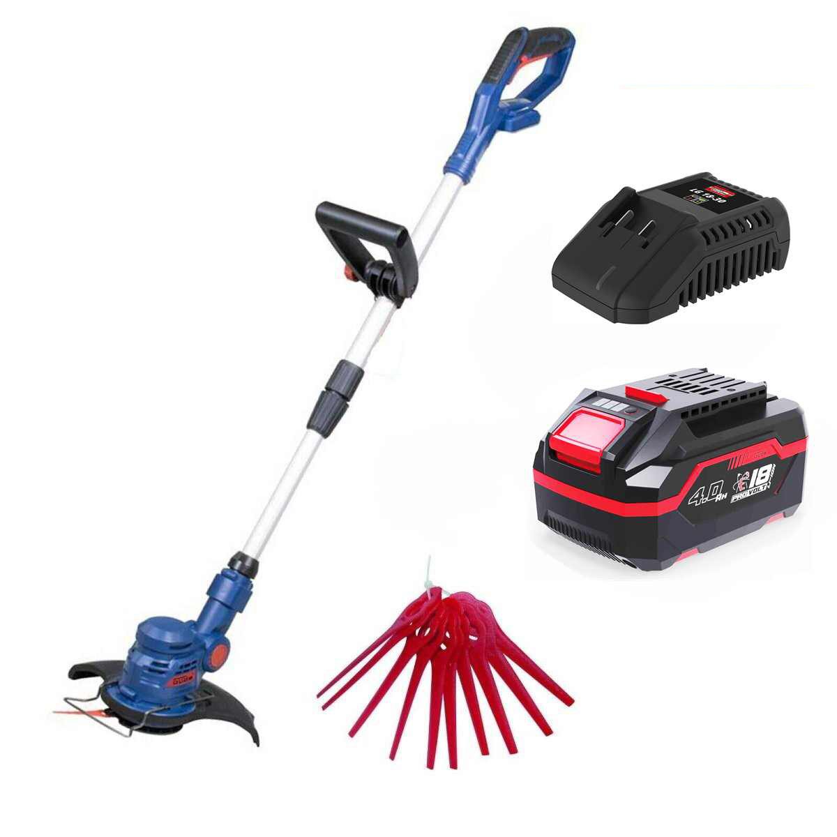 Güde Akku-Rasentrimmer Güde Rasentrimmer Kantenschneider RT 18V Akku 4.0 Ah / Ladegerät 3A