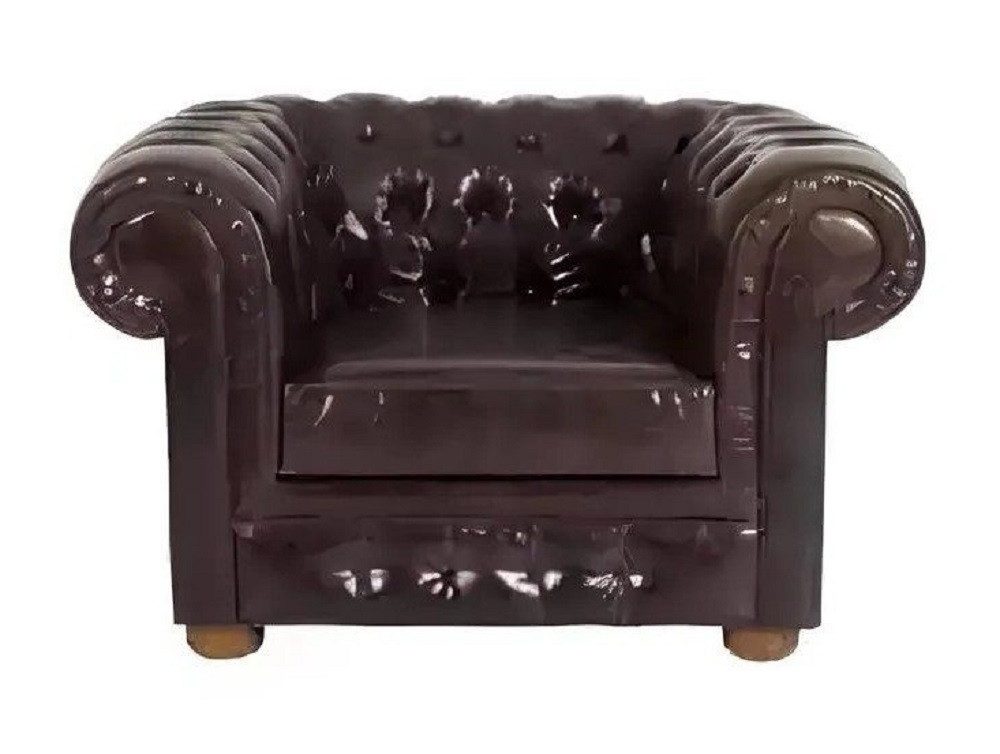 Xlmoebel Chesterfield-Sofa Eleganter Holzstuhl in natürlichem Design, 1 Teile, Made in Europa