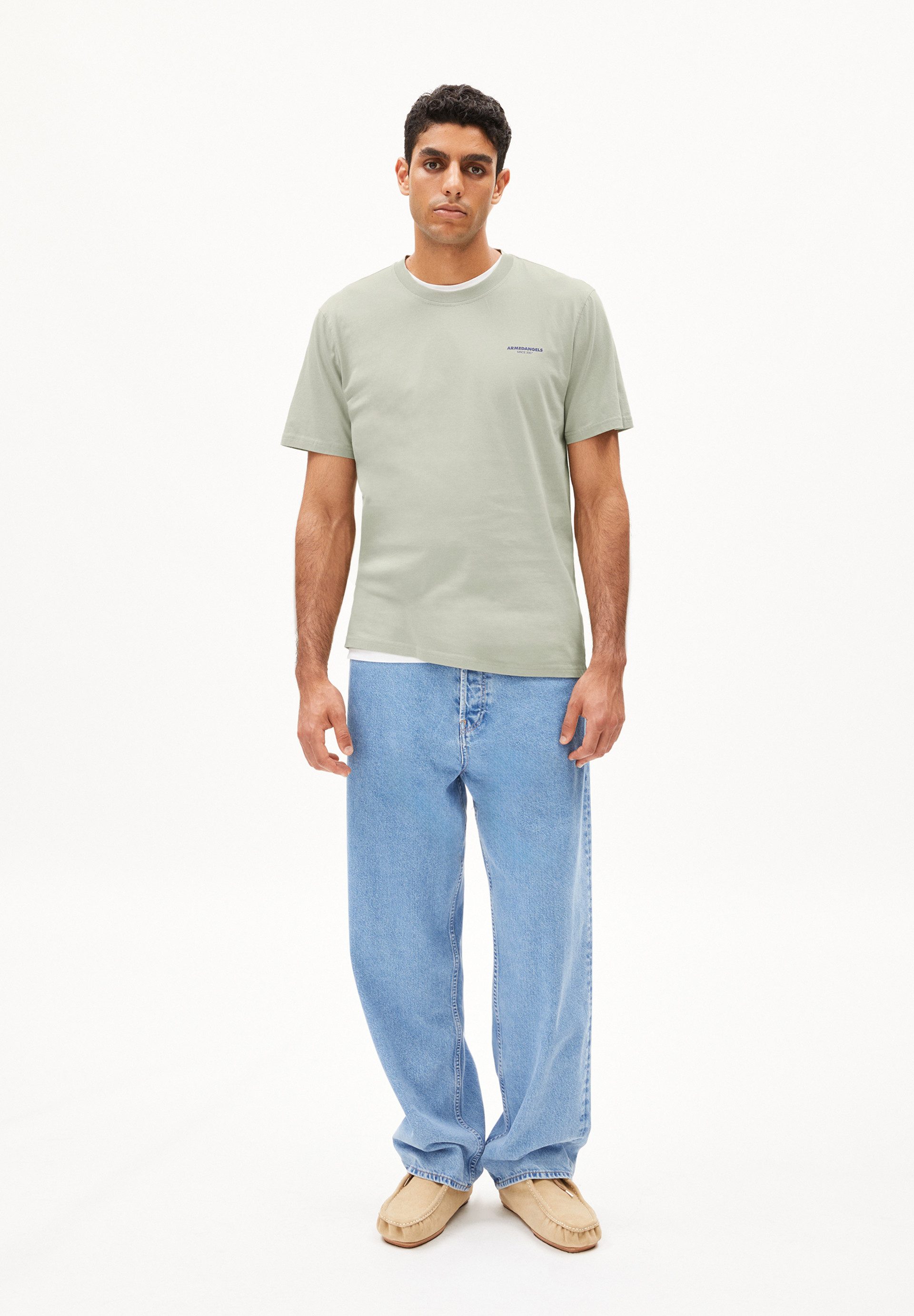 Armedangels Print-Shirt MAARKOS LIGHT SUN T-Shirt aus Bio-Baumwolle Rundhal günstig online kaufen