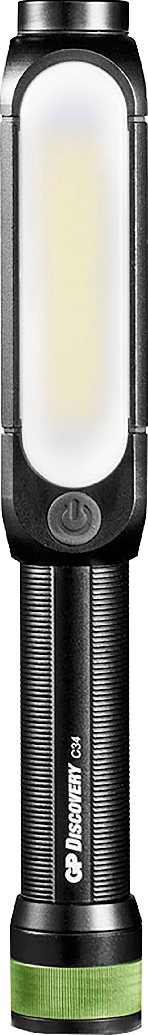 GP Discovery GP Batteries Taschenlampe Discovery C34, Front 150 Lumen & seitlich 180 Lumen, magnetische Endkappe
