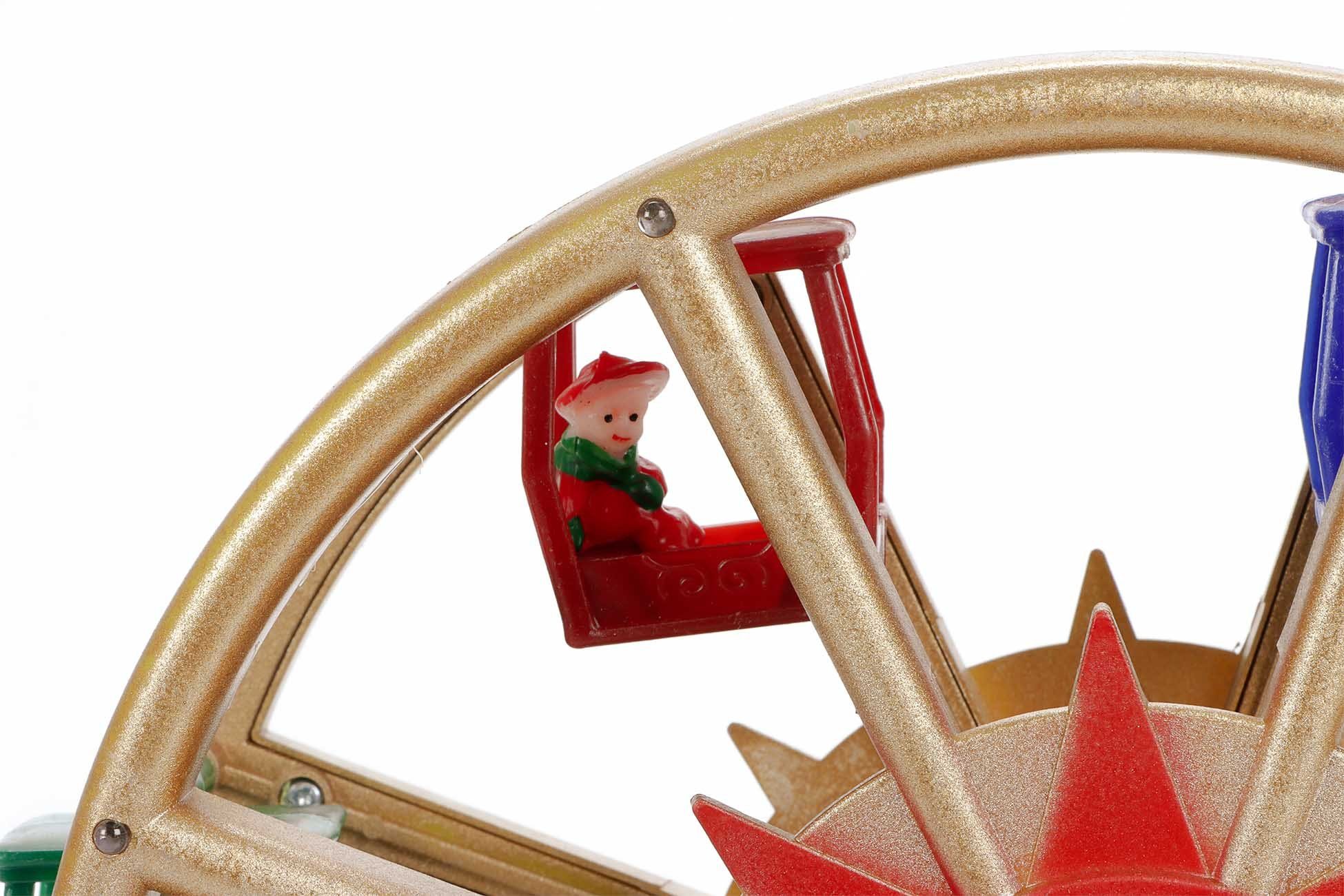 LuVille Weihnachtsszene Weihnachtsmarkt Fahrgeschäft, Riesenrad mit Gondeln, Fahrgästen 4 8