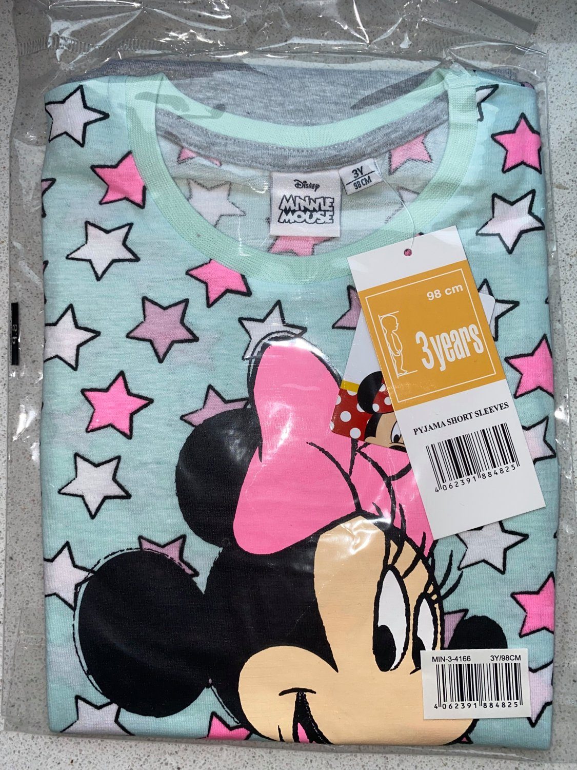 104 Minnie Mouse Kinderpyjama 116 cm kurz Pyjama 128 T-Sirt Mouse mit Schlafanzug Jahre 110 ShortY Hose Minnie Pyjama 3 6 4 Pyjama Weiß + Mädchen 8 5 Hose Disney 98