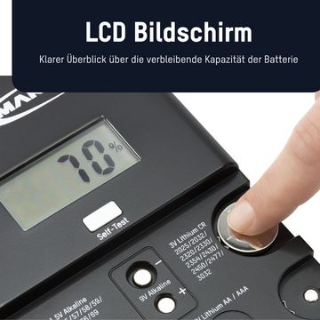 ANSMANN AG LCD Batterietester Knopfzellen Lion Akku Batterien, Lithium Batterie-Ladegerät
