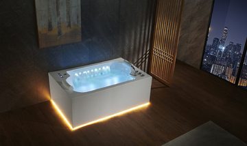 JVmoebel Whirlpool-Badewanne Badewanne Wanne Jacuzzi Indoor Whirlpool Badewanne Spa Wanne LED, (1-tlg), Made in Europa