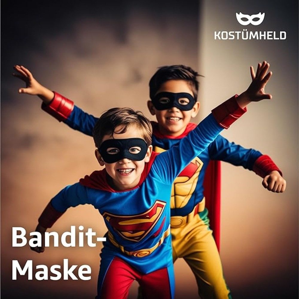 TK Gruppe Kostüm Bandit Zoro Augenmaske Panzerknacker schwarz Fasching & Karneval