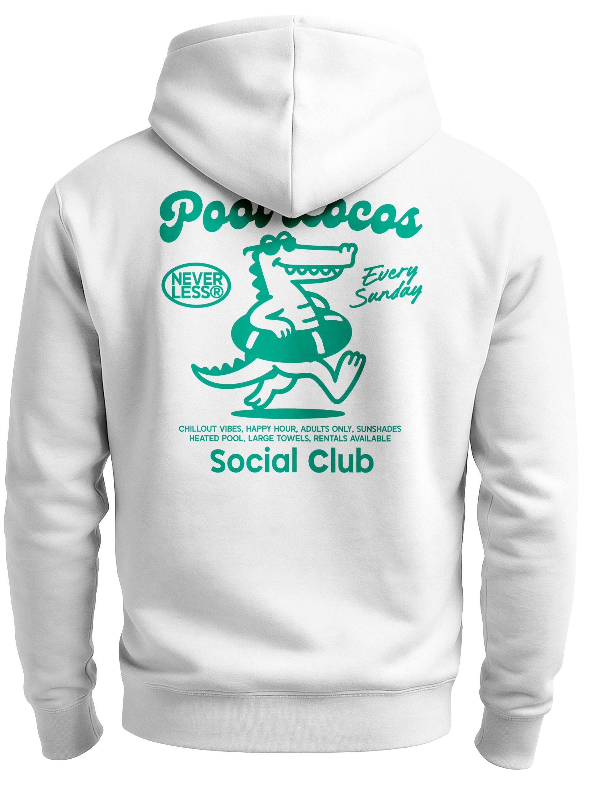Sweatjacke Herren Sweatjacke Backprint Pool Locos Social Club - Zipjacke Hinten