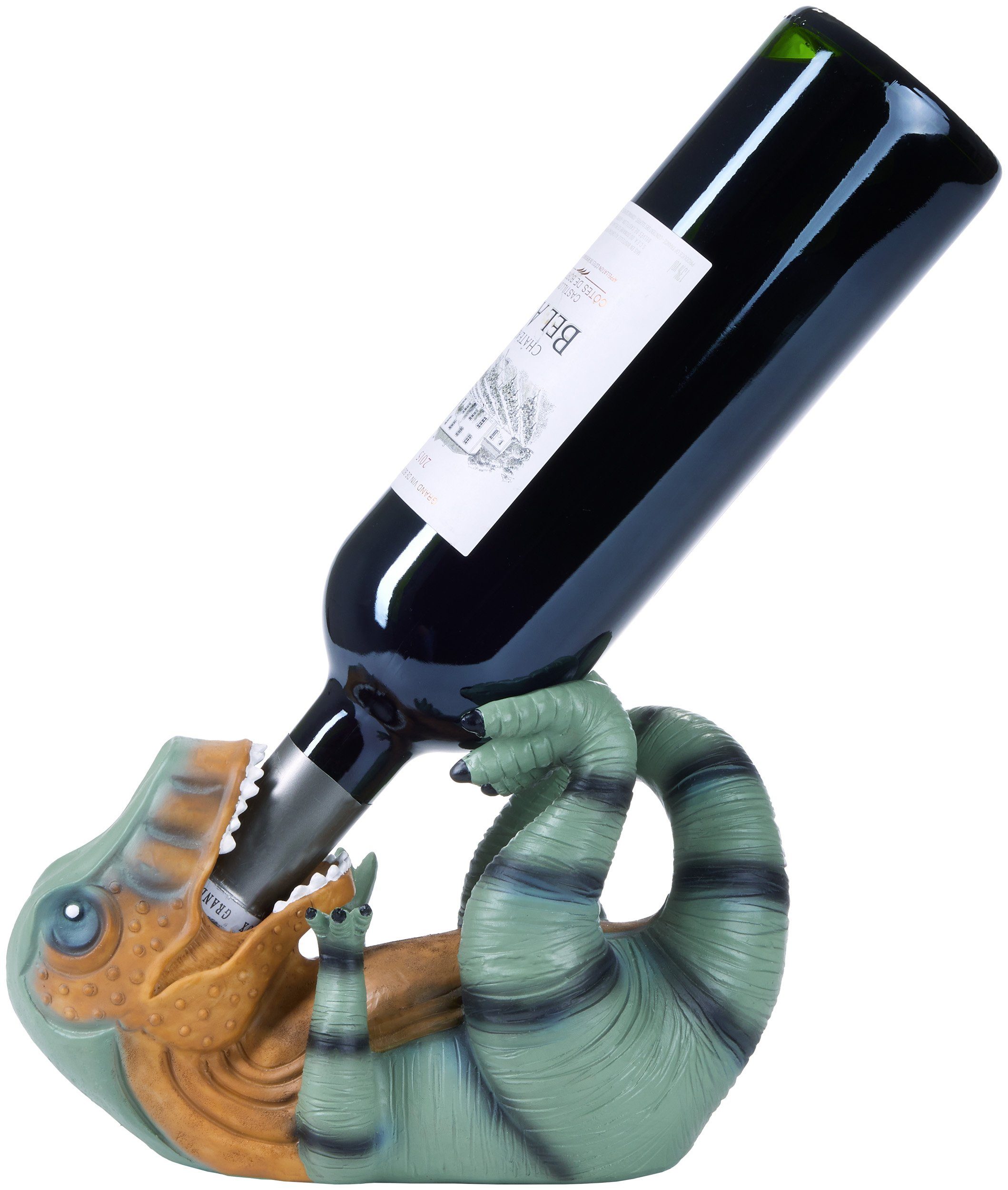 Weinflaschenhalter Durstiger T-Rex - Trinkender Dinosaurier