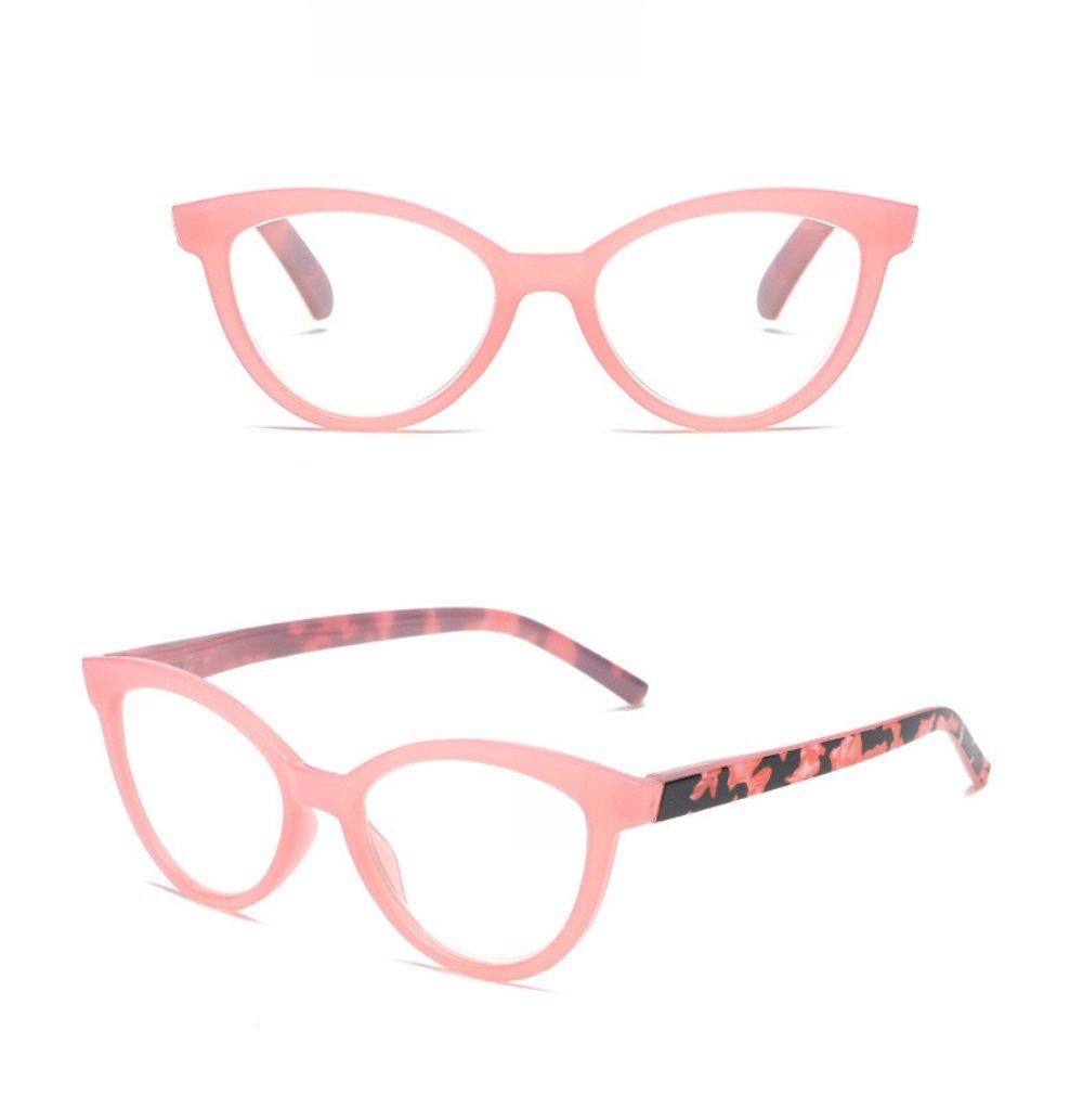 PACIEA Lesebrille Elegante cat eye rot Lesehilfe blauer blendfreie Lesebrille, Lichtfilter