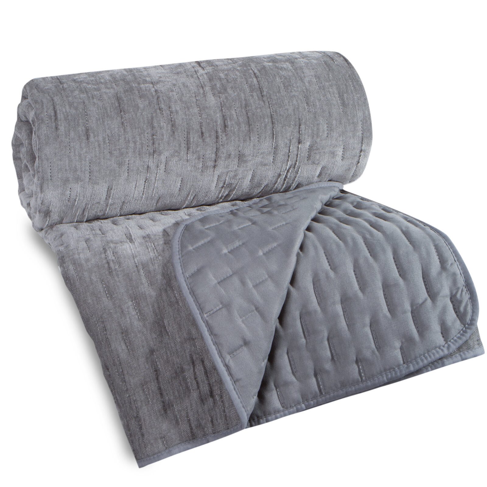 Eurofirany Tagesdecke Zweiseitige Bettdecke CHELEN/1 Chenille-Optik Beige S günstig online kaufen