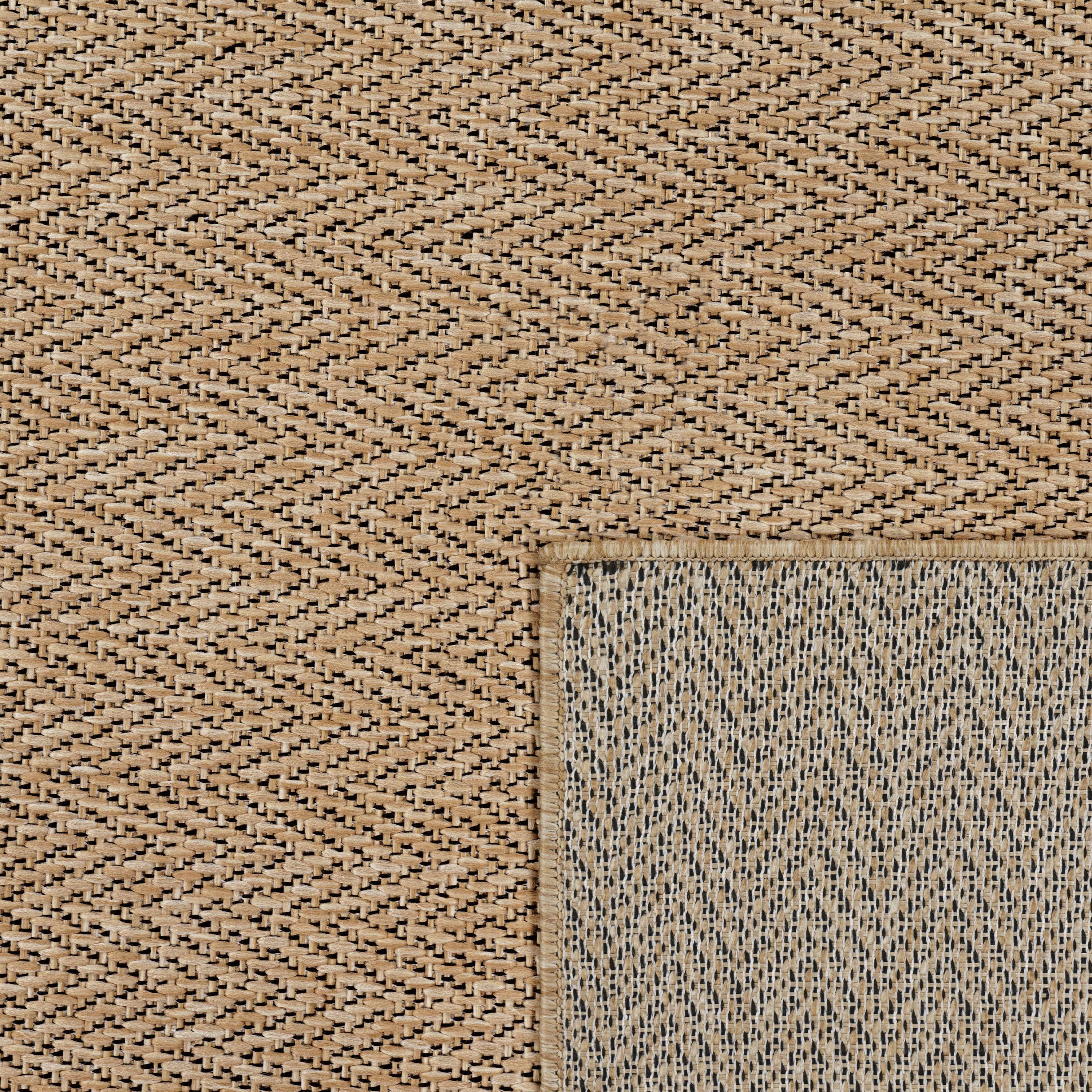 Teppich Luca geometrisch, Höhe: Beige 4 Home, rechteckig, Flachgewebe, und meliert, geeignet mm, In- Outdoor 421, Paco