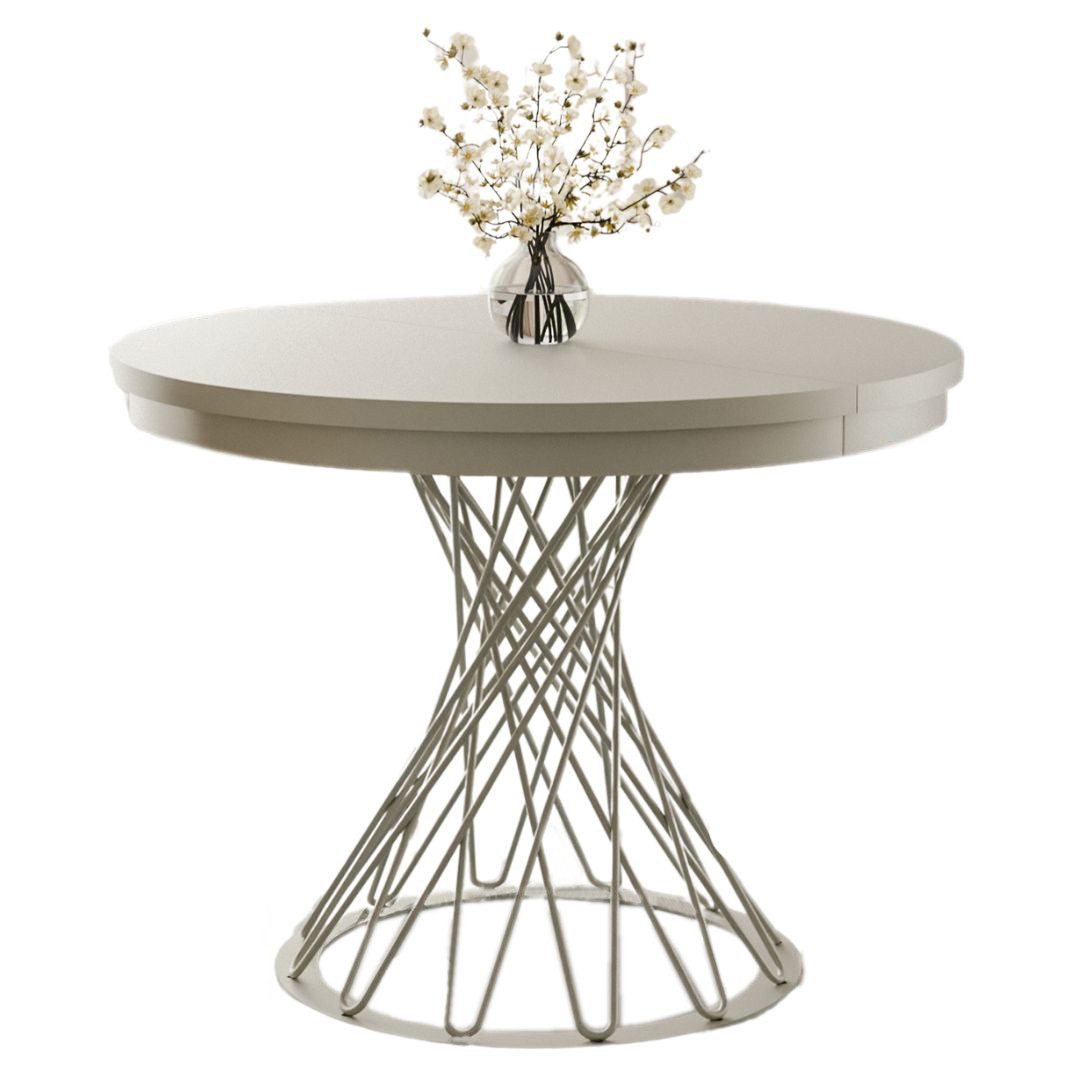 Compleo Esstisch Küchentisch, Runder Esszimmertisch 100-140, Metallbeine LU günstig online kaufen