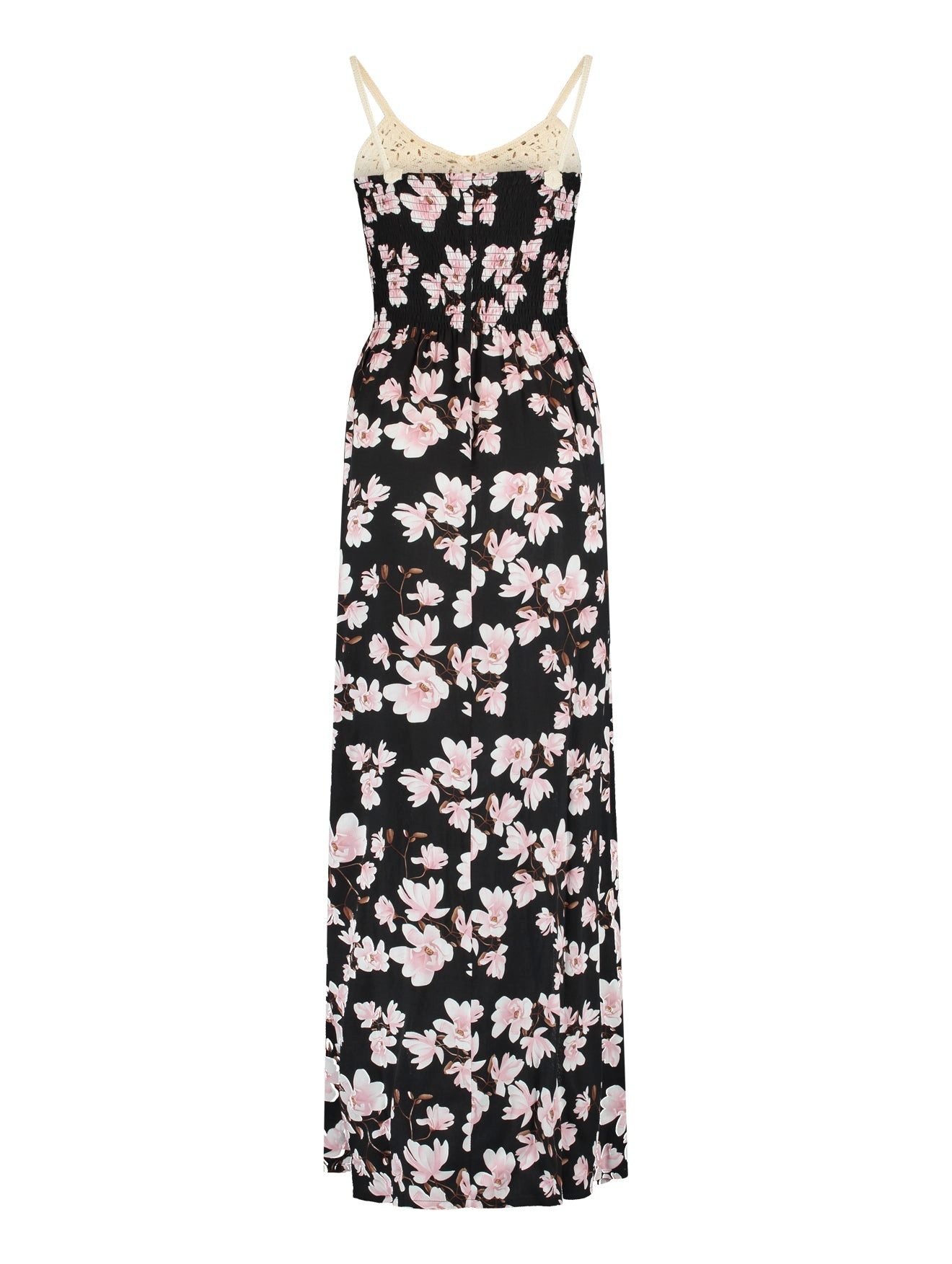Maxikleid Elegantes Boho-Maxikleid – Damen Sommerkleid mit Spitzenoberteil
