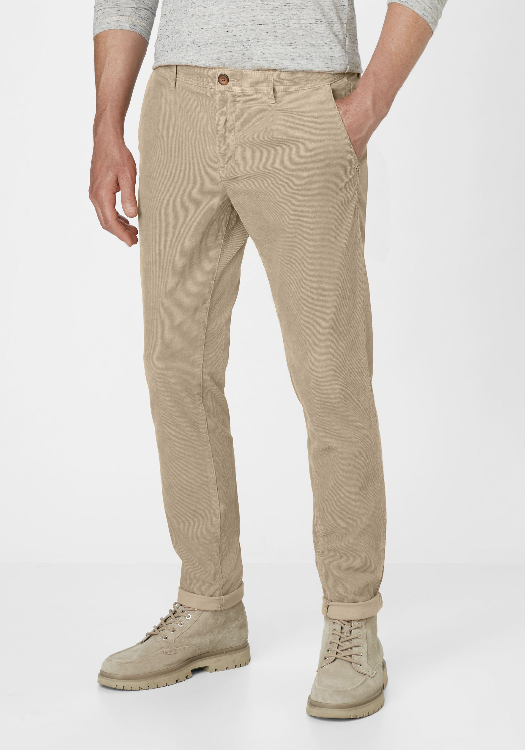 mit Chinohose Jasper Stretch beige Redpoint im Chino-Style Cordhose Slim-Fit