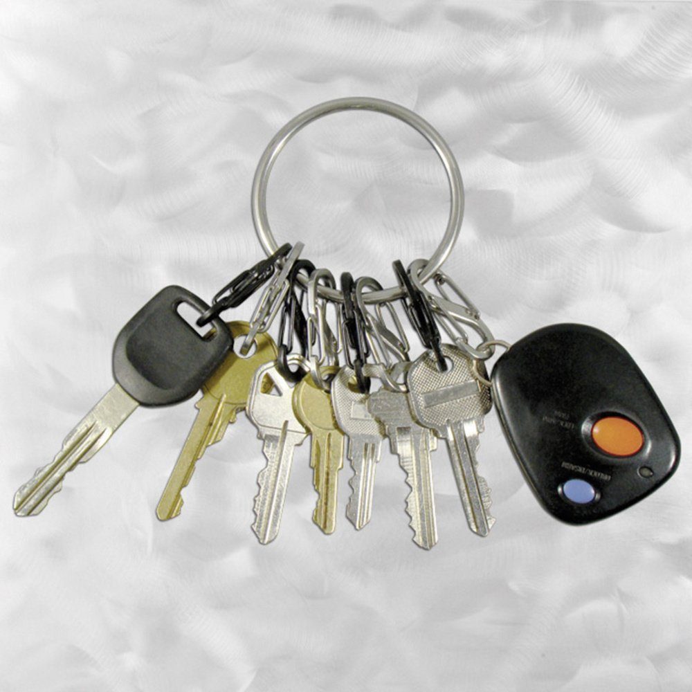 NITE Ize Schlüsselring KSQR-01-R6 SqueezeRing Easy Load Key Clip Schwarz 1  St.