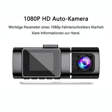 GelldG Dashcam Auto Dual 1080P HD Infrarot Nachtsicht Autokamera Vorne Innen Dashcam