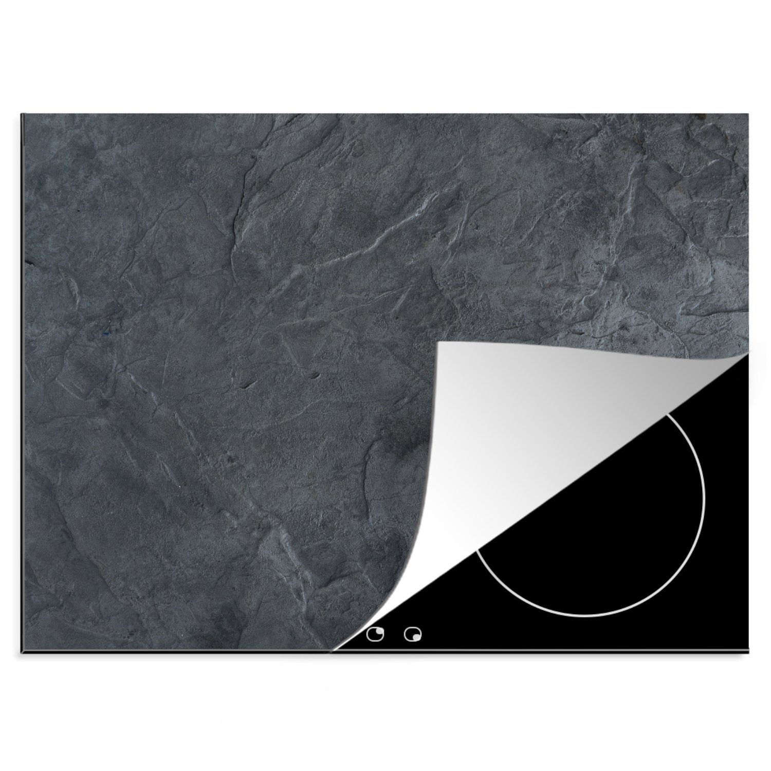 MuchoWow Herdblende-/Abdeckplatte Beton - Induktionsschutz - Induktionsmatte - Grau - Industrie, Vinyl, (1 tlg), 60x52 cm, Mobile Arbeitsfläche nutzbar, Ceranfeldabdeckung